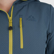 Womens Fjälltopp Tech Hooded Jacket (Orion Blue/Lime)