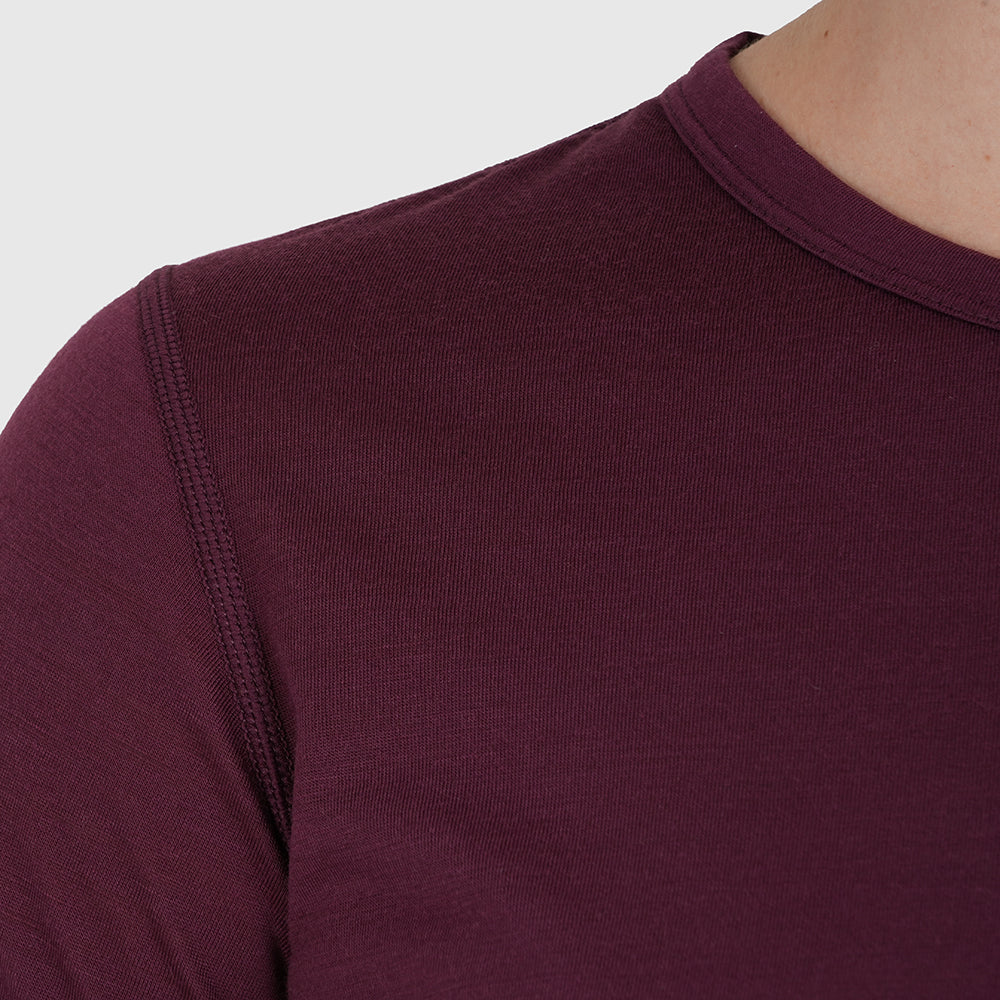 Womens Henge Merino Blend T-Shirt (Aubergine)