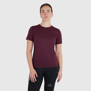 Womens Henge Merino Blend T-Shirt (Aubergine)