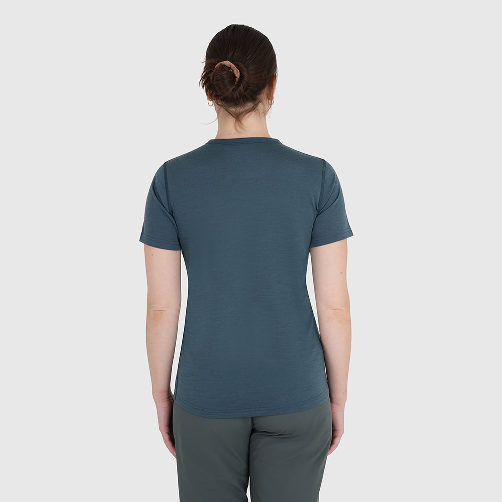 Womens Henge Merino Blend T-Shirt (Orion Blue)