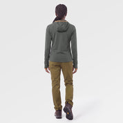 Womens Klifra Light Grid Fleece Hoodie (Urban Chic/Mustard) ✦AI