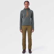 Womens Klifra Light Grid Fleece Hoodie (Urban Chic/Mustard) ✦AI