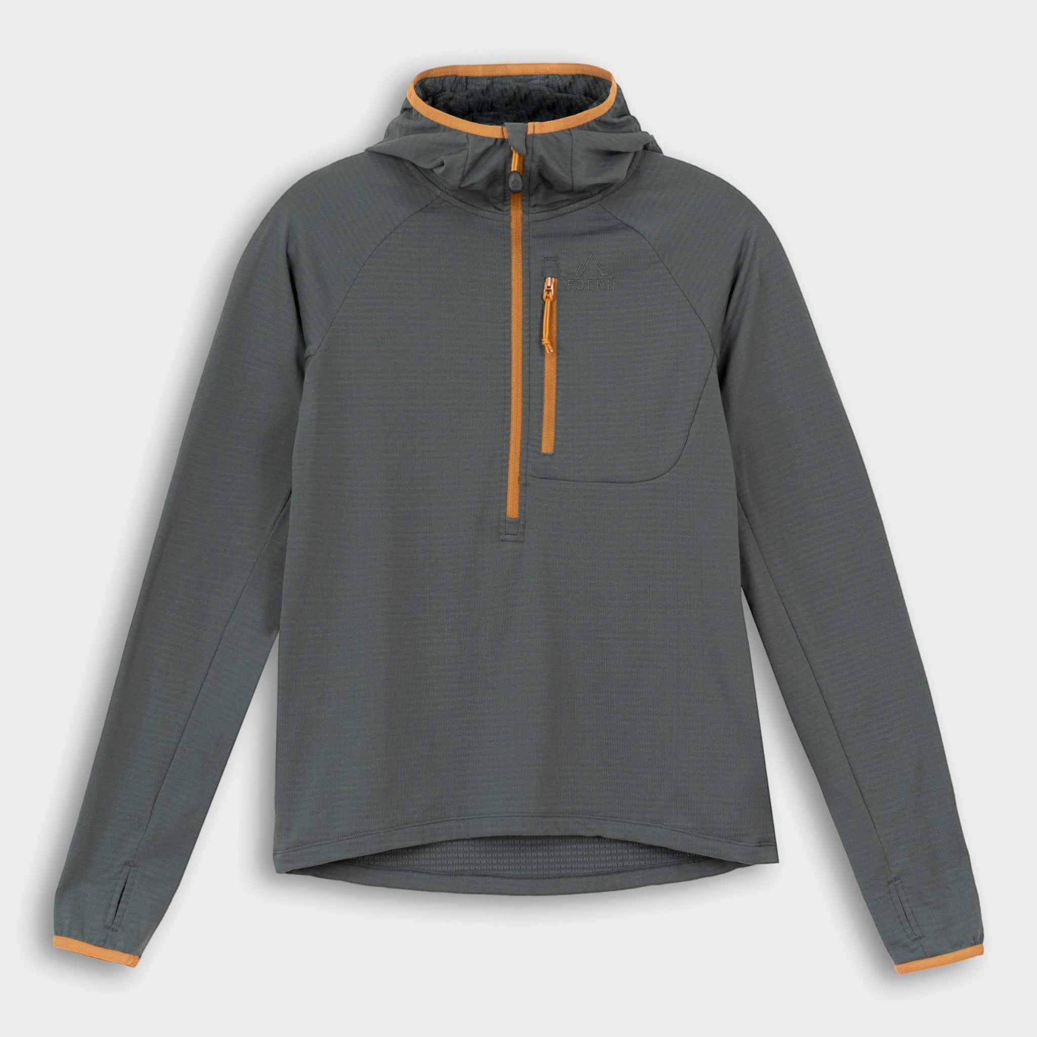 Womens Klifra Light Grid Fleece Hoodie (Urban Chic/Mustard)
