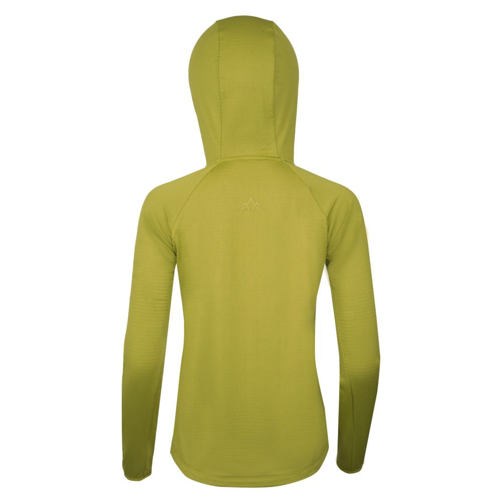 Fjern Womens Klifra Light Grid Fleece Pullover (Lime/Storm)
