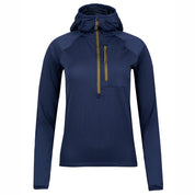Fjern Womens Klifra Light Grid Fleece Pullover (Navy/Moss)