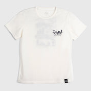 Womens Landscape Merino Blend T-Shirt (Chalk/Navy)