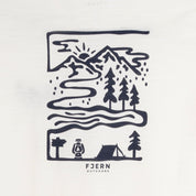 Womens Landscape Merino Blend T-Shirt (Chalk/Navy)