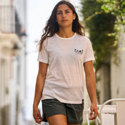 Womens Landscape Merino Blend T-Shirt (Chalk/Navy)