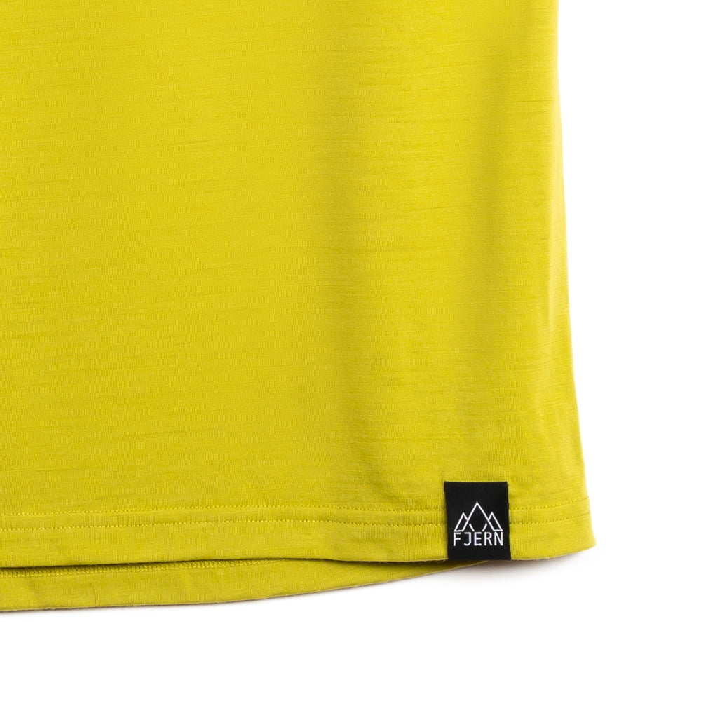 Womens Landscape Merino Blend T-Shirt (Lime/Petrol)