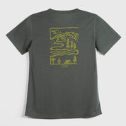 Womens Landscape Merino Blend T-Shirt (Urban Chic/Lime)