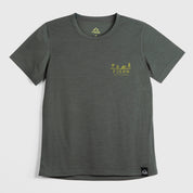 Womens Landscape Merino Blend T-Shirt (Urban Chic/Lime)