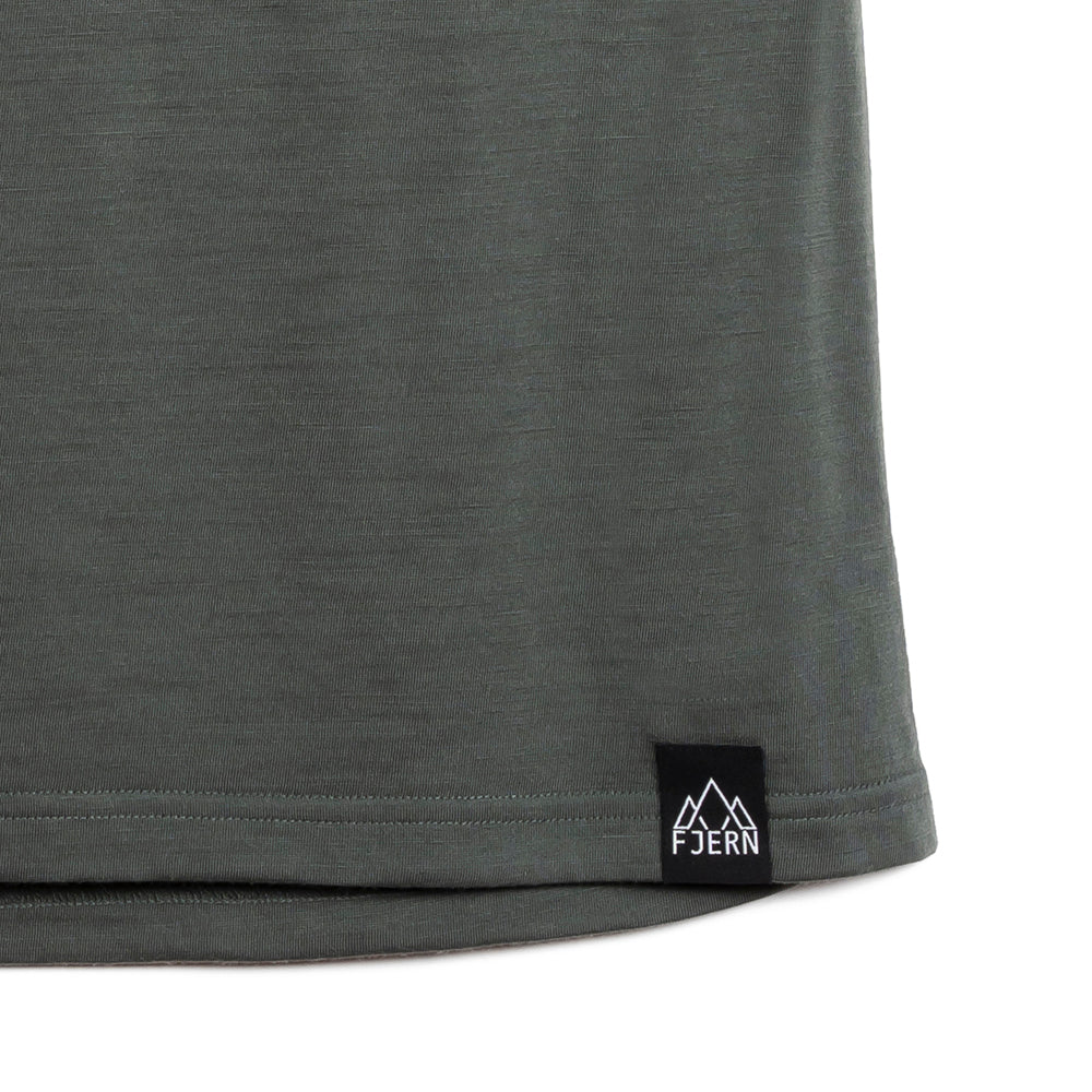 Womens Landscape Merino Blend T-Shirt (Urban Chic/Lime)