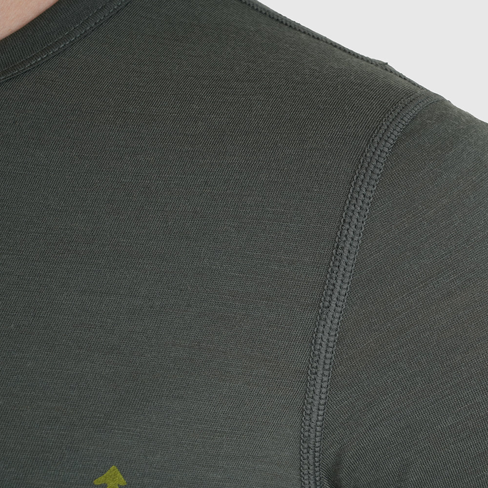 Womens Landscape Merino Blend T-Shirt (Urban Chic/Lime)