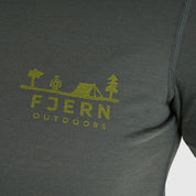 Womens Landscape Merino Blend T-Shirt (Urban Chic/Lime)