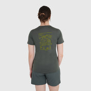 Womens Landscape Merino Blend T-Shirt (Urban Chic/Lime)