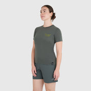 Womens Landscape Merino Blend T-Shirt (Urban Chic/Lime)