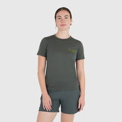 Womens Landscape Merino Blend T-Shirt (Urban Chic/Lime)