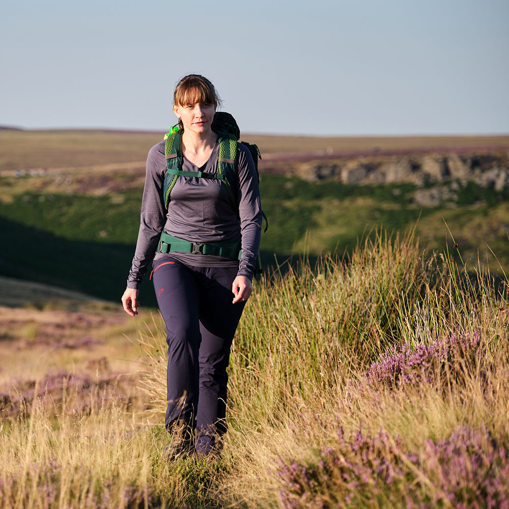 Fjern - Womens Nord Softshell Trousers (Navy) | Conquer any terrain with our Nord mountaineering trousers, designed for all-season hiking