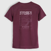 Womens Preikestolen Merino Blend T-Shirt (Aubergine/Chalk)
