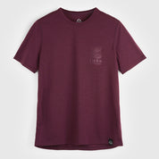 Womens Preikestolen Merino Blend T-Shirt (Aubergine/Chalk)