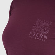 Womens Preikestolen Merino Blend T-Shirt (Aubergine/Chalk)