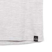 Womens Preikestolen Merino Blend T-Shirt (Mist Grey Melange/Navy)