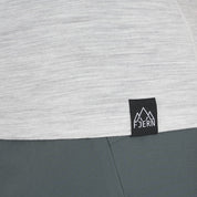 Womens Preikestolen Merino Blend T-Shirt (Mist Grey Melange/Navy)