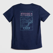 Womens Preikestolen Merino Blend T-Shirt (Navy/Mineral Blue)