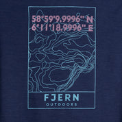 Womens Preikestolen Merino Blend T-Shirt (Navy/Mineral Blue)
