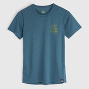Womens Preikestolen Merino Blend T-Shirt (Petrol/Lime)