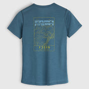 Womens Preikestolen Merino Blend T-Shirt (Petrol/Lime)