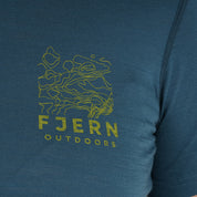 Womens Preikestolen Merino Blend T-Shirt (Petrol/Lime)