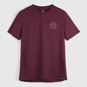 Womens Roundel Merino Blend T-shirt (Aubergine/Chalk)