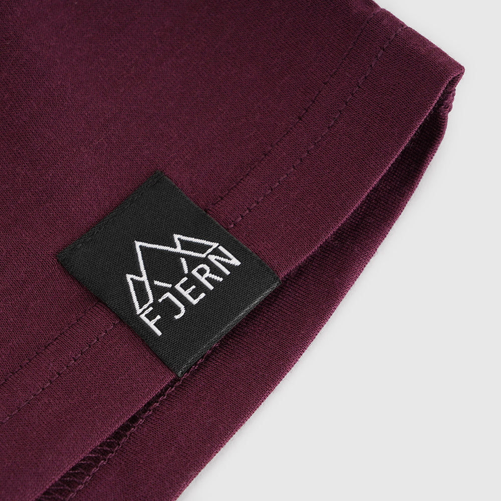 Womens Roundel Merino Blend T-shirt (Aubergine/Chalk)