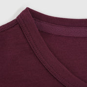 Womens Roundel Merino Blend T-shirt (Aubergine/Chalk)