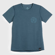 Womens Roundel Merino Blend T-shirt (Orion Blue/Mineral Blue)