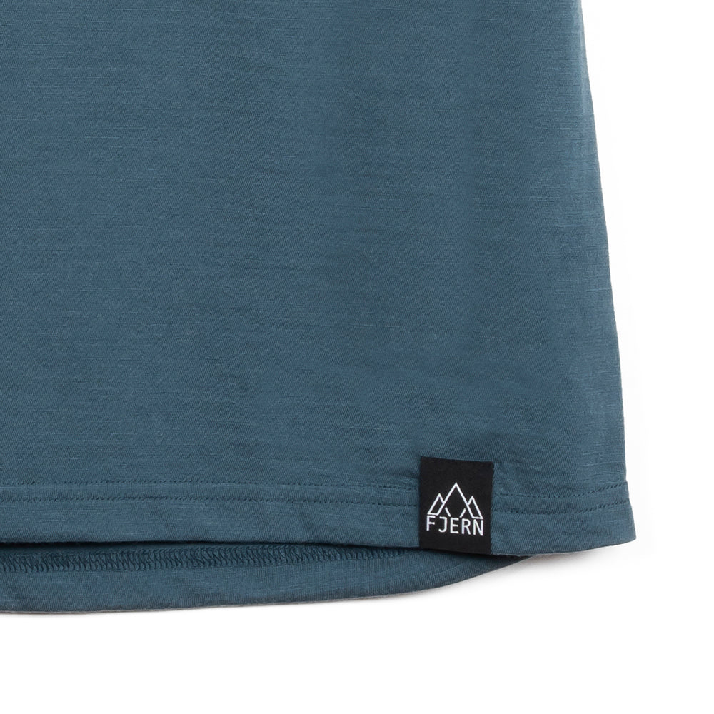 Womens Roundel Merino Blend T-shirt (Orion Blue/Mineral Blue)