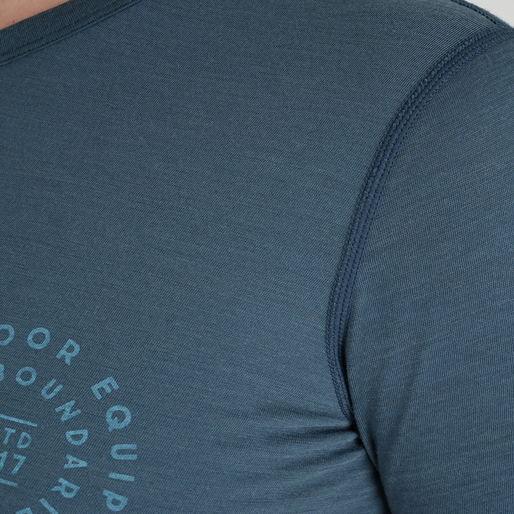 Womens Roundel Merino Blend T-shirt (Orion Blue/Mineral Blue)