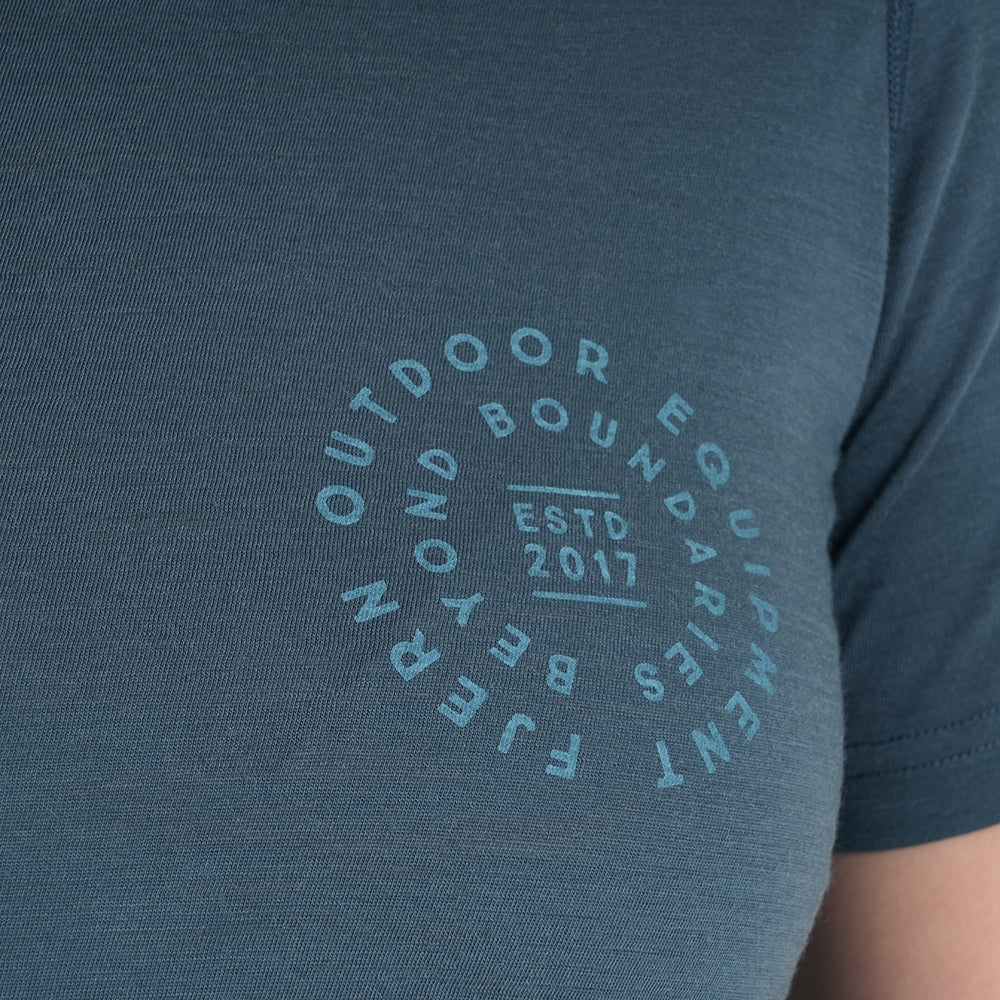 Womens Roundel Merino Blend T-shirt (Orion Blue/Mineral Blue)
