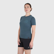 Womens Roundel Merino Blend T-shirt (Orion Blue/Mineral Blue)