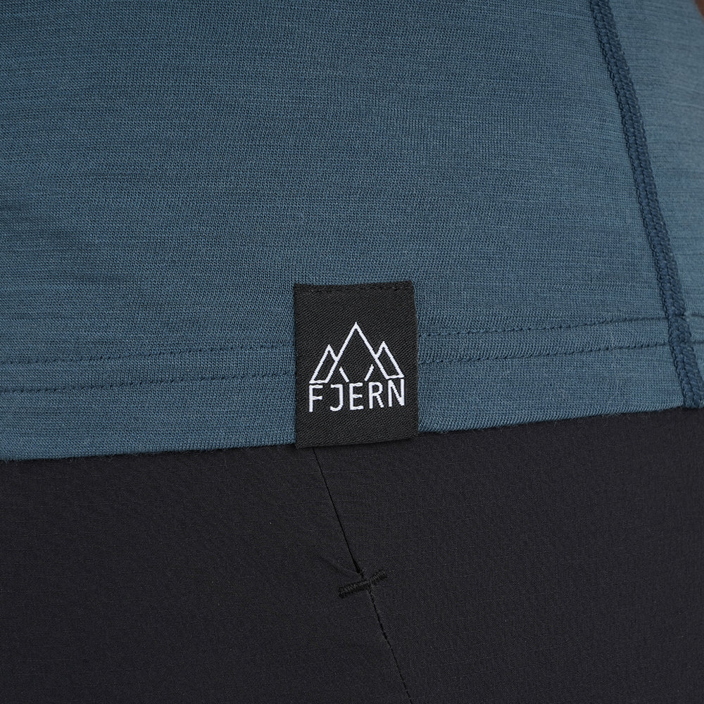 Womens Roundel Merino Blend T-shirt (Orion Blue/Mineral Blue)
