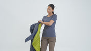 Womens Aktiv Down Hooded Jacket (Green/Pine)