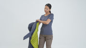 Womens Aktiv Down Hooded Jacket (Stealth)