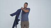 Mens Skjold Packable Waterproof Jacket (Sunshine/Navy)