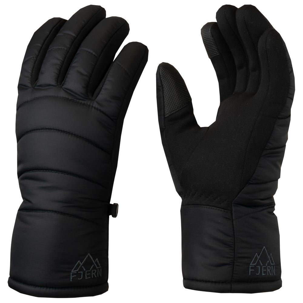 Fjern - Dovre Insulated Gloves (Black) | Gear up your alpine performance with the Aktiv Gilet, a versatile and lightweight insulated layer that offers core warmth without the bulk