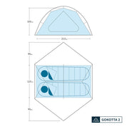 Fjern - Gökotta 2 Tent (Thyme) | Enhance your mountain adventures with the Gokotta 2, an ultra-light, two-person tent designed for fast and light trips