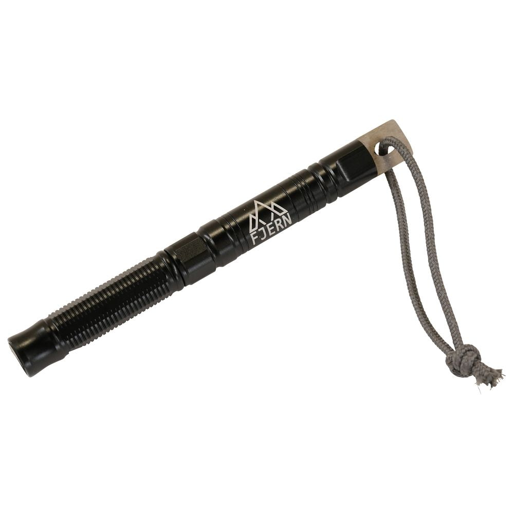 Fjern - Kipinä Fire Starter & Whistle (Black/Silver) | Stay prepared on your mountain adventures with our versatile 2-in-1 Pocket Fire Starter Tool