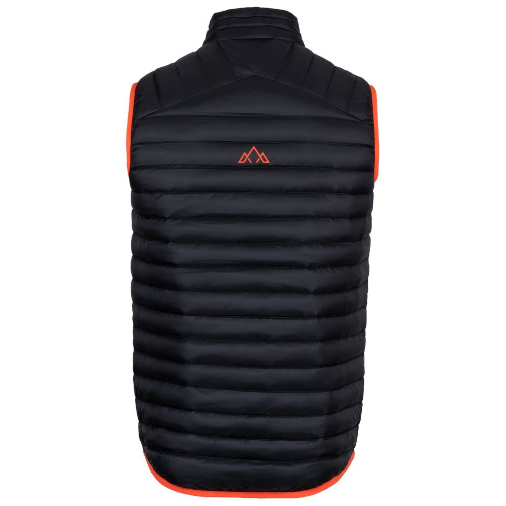 Fjern - Mens Aktiv Down Gilet (Black/Orange) | Gear up your alpine performance with the Aktiv Gilet, a versatile and lightweight insulated layer that offers core warmth without the bulk