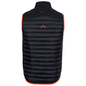 Fjern - Mens Aktiv Down Gilet (Black/Orange) | Gear up your alpine performance with the Aktiv Gilet, a versatile and lightweight insulated layer that offers core warmth without the bulk