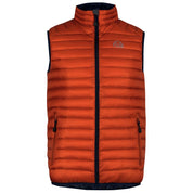 Fjern - Mens Aktiv Down Gilet (Burnt Orange/Navy) | Gear up your alpine performance with the Aktiv Gilet, a versatile and lightweight insulated layer that offers core warmth without the bulk